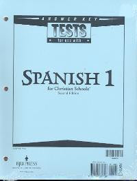 BJU Press Spanish 1 Tests Answer Key