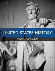 BJU Press United States History Grade 11 Student Activities Manual, 5th Edition