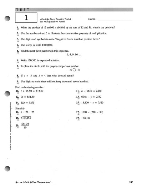 Saxon Math 87 Tests and Worksheets, 3rd Edition | R.O.C.K. Solid Home School Books saxon-math-87-tests-and-worksheets-3rd-edition-r-o-c-k-solid-home-school-books