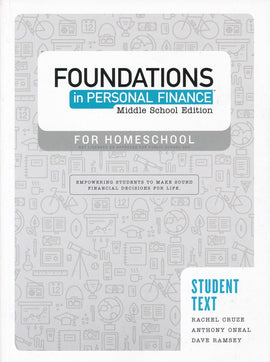 Foundations in Personal Finance: Middle School Edition for Homeschool Student Workbook