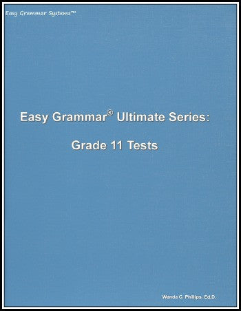 Easy Grammar Ultimate Series: 180 Daily Teaching Lessons Grade 11 Test ...