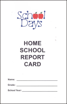 Home School Report Card for Grades 1-8