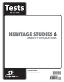 BJU Press Heritage Studies 6, Ancient Civilizations, Tests, 4th Edition