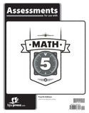 BJU Press Math 5 Assessments (Tests), 4th Ed