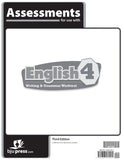 BJU Press  English 4 Assessments (Tests) 3rd Ed