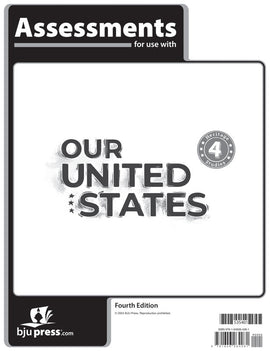 BJU Press Heritage Studies 4, Our United States Assessments (Tests), 4th Edition