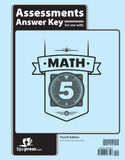 BJU Press Math 5 Assessments Answer Key, 4th Ed