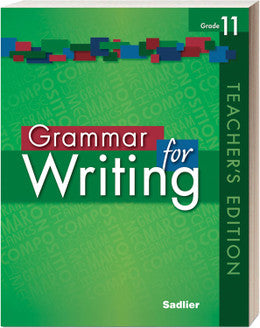 Grammar for Writing Grade 11 Teacher's Edition