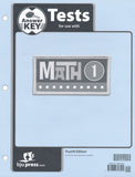 BJU Press Math 1 Test Packet Answer Key 4th Edition