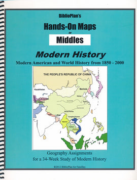 Hands-On Maps for Middles: Modern History (BiblioPlan)