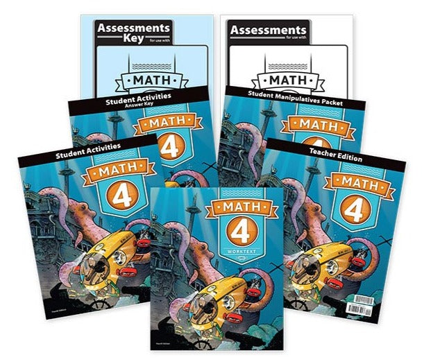 Math 4 Disc BJU Press Math 4 Kit, 4th Edition | R.O.C.K. Solid Home School Books