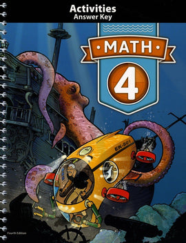 BJU Press Math 4 Student Activities Answer Key, 4th Edition