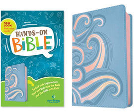 Hands-On Bible- NLT - LeatherLike - Periwinkle Pink Waves