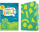 Hands-On Bible- NLT - LeatherLike - Green Lines and Shapes