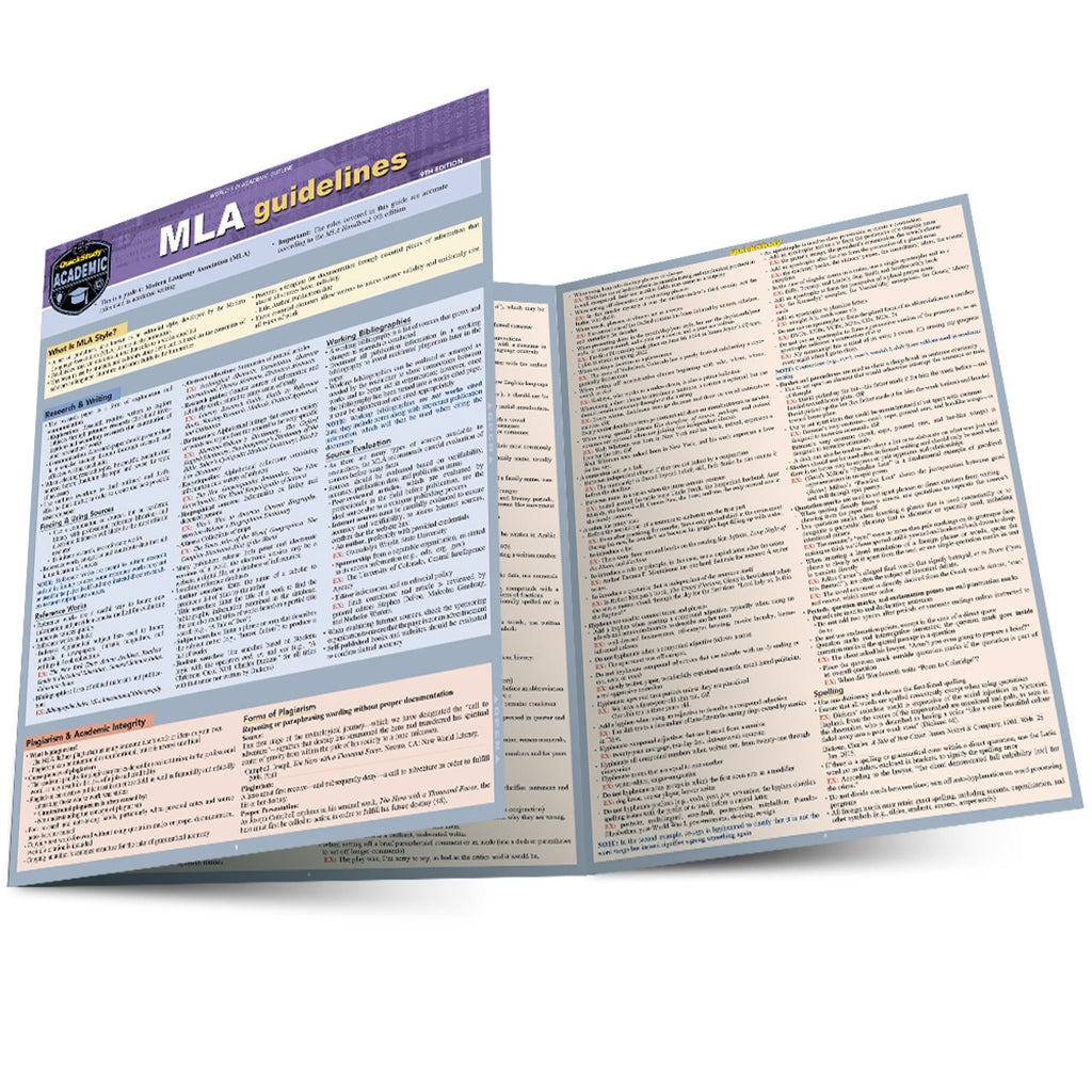 Study Guide Mla Format Quick Study MLA Guidelines | R.O.C.K. Solid Home School Books