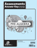 BJU Press Pre-Algebra Assessments Answer Key, 3rd ed.