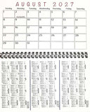 Student Assignment Planner (Grades 6-12)  August 2026 - August 2027 (5" x 8") Black Leatherette