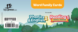 BJU Press Phonics & English 1 Word Family Cards, 5th Edition