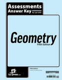BJU Press Geometry Assessments Answer Key (Tests Answer Key), 5th Edition