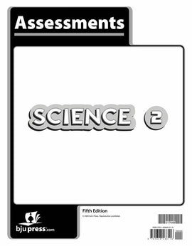 BJU Press Science 2 Assessments (Tests), 5th Edition