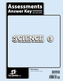 BJU Press Science 3 Assessments Answer Key, 5th Edition (Tests Answer Key)