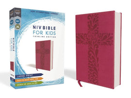 NIV, Bible for Kids, Large Print, Leathersoft, Pink, Red Letter, Comfort Print Thinline Edition