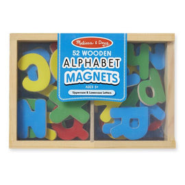 52 Wooden Alphabet Magnets (Uppercase and Lowercase Letters) by Melissa & Doug