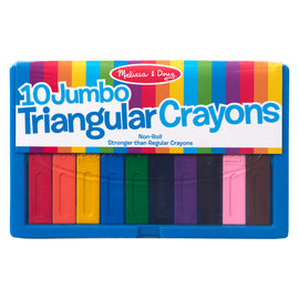 10 Jumbo Triangular Crayons by Melissa & Doug