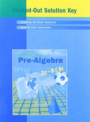 McDougal Littell Pre-Algebra Worked-Out Solution Key (USED) | R.O.C.K ...