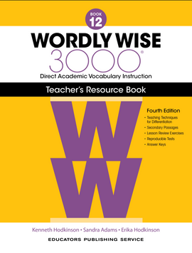Wordly Wise 3000 Grade 12 Teacher Resource Book, 4th Edition