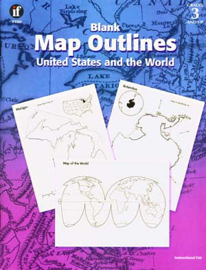 Blank Map Outlines - United States and World