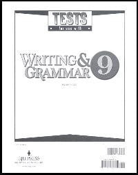 BJU Press Writing & Grammar 9 Tests (3ed)