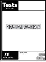BJU Press Pre-Algebra Tests 2nd ed