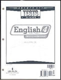 BJU Press English 4 Test Answer Keys (2ed)