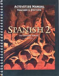 BJU Press Spanish 2 Student Activities Manual Teacher's Edition, 2nd Edition