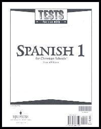 BJU Press Spanish 1 Tests, 2nd Ed.