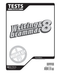 BJU Press Writing & Grammar 8 Tests, 3rd Ed.