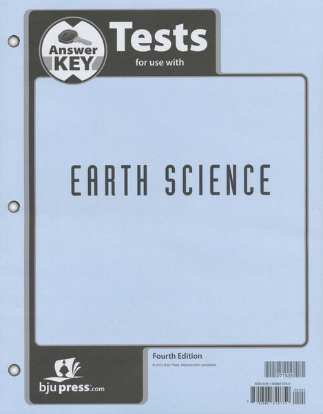BJU Press Earth Science Tests Answer Key, 4th Ed | R.O.C.K. Solid Home ...