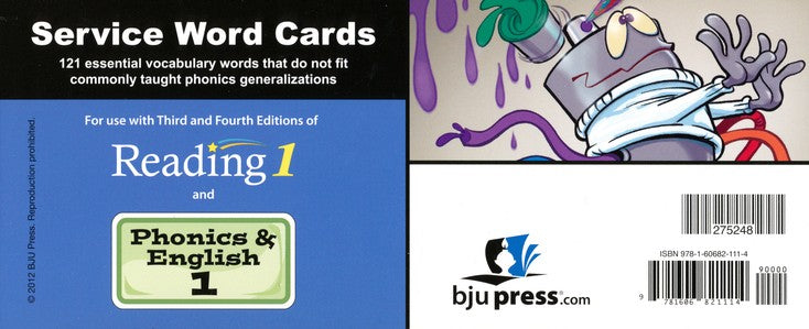 BJU Press Reading 1 Service Word Cards, 4th Edition