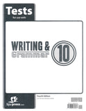 BJU Press Writing & Grammar 10 Tests, 4th Edition