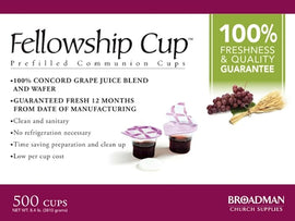 Fellowship Cup Prefilled Communion Cups (Juice/Wafer) - Package of 500