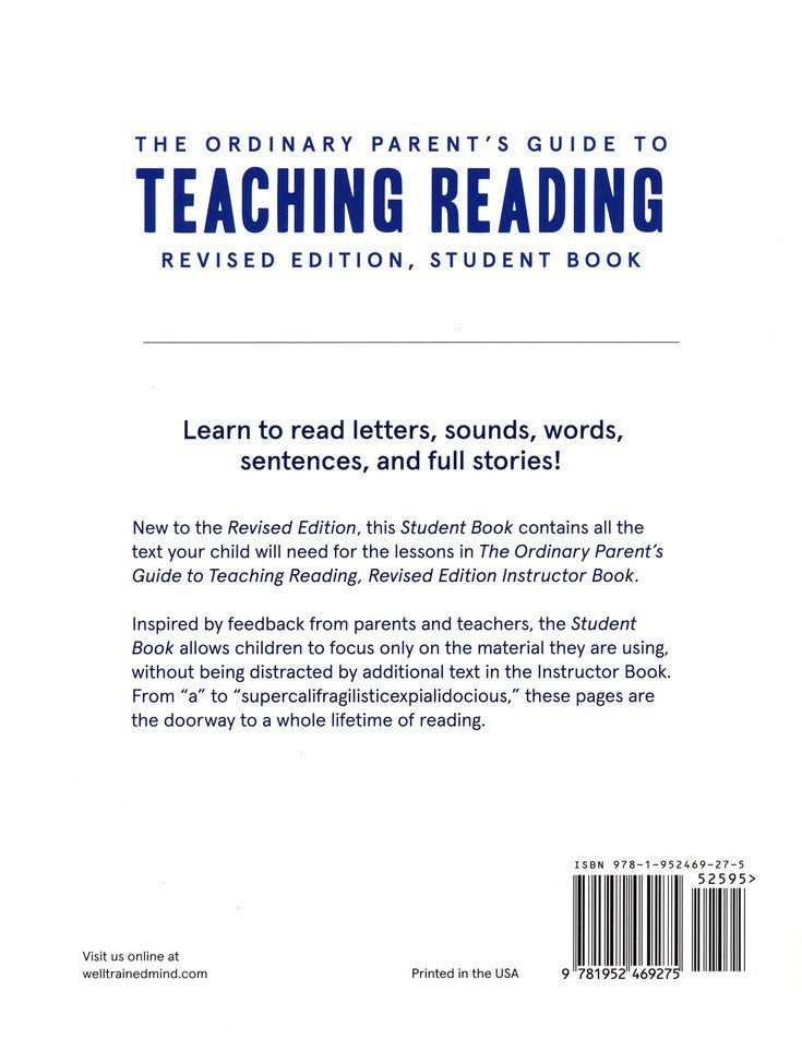 The Ordinary Parent s Guide To Teaching Reading Student Book Revised The ordinary parent s guide to teaching reading student book revised