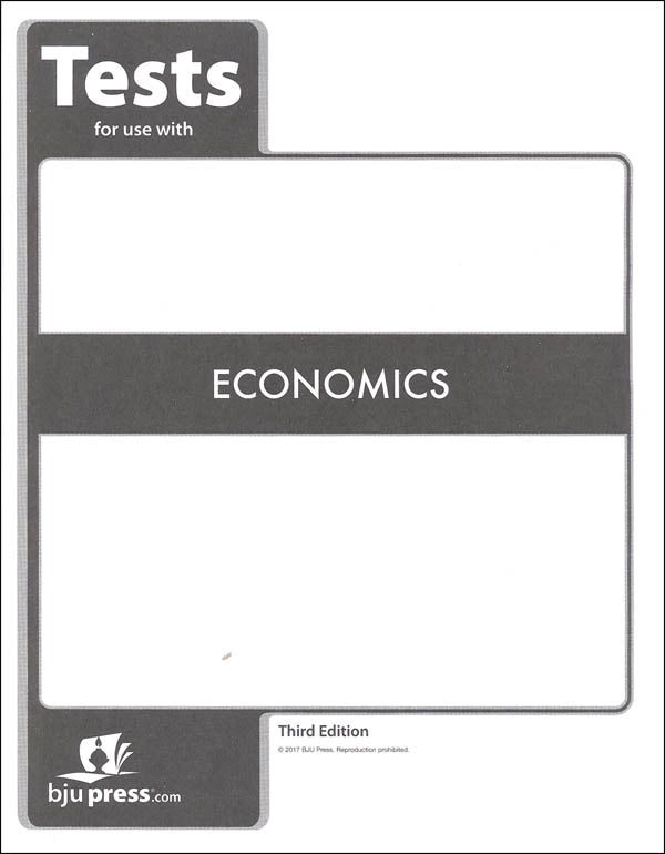 BJU Press Economics Tests, 3rd Edition