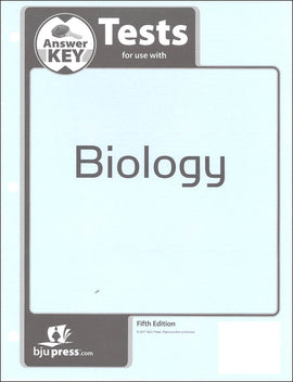 BJU Press Biology Tests Answer Key, 5th edition