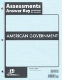 BJU Press American Government Assessments Answer Key, 4th Edition (Test Answer Key)