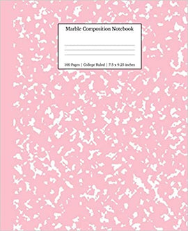 Composition Notebook- Pink Marble - College Ruled
