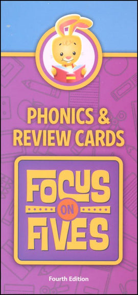 BJU Press Focus on Fives K5 Phonics and Review Cards, 4th Edition