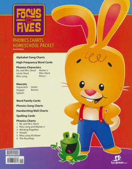 BJU Press Focus on Fives Phonics Charts Homeschool Packet, 4th Edition