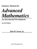 Saxon Math Advanced Math Solutions Manual, 2nd Edition