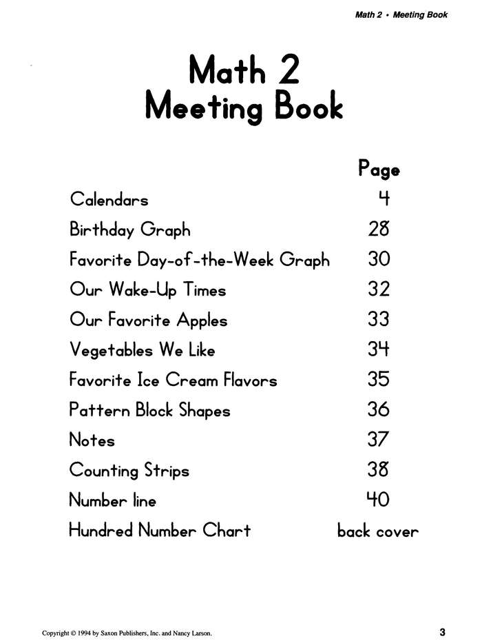 Saxon Math 2 Meeting Book R O C K Solid Home School Books Saxon math 2 meeting book r o c k solid home school books